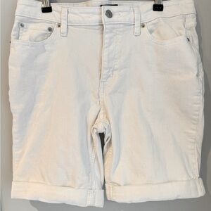 White Jean Shorts